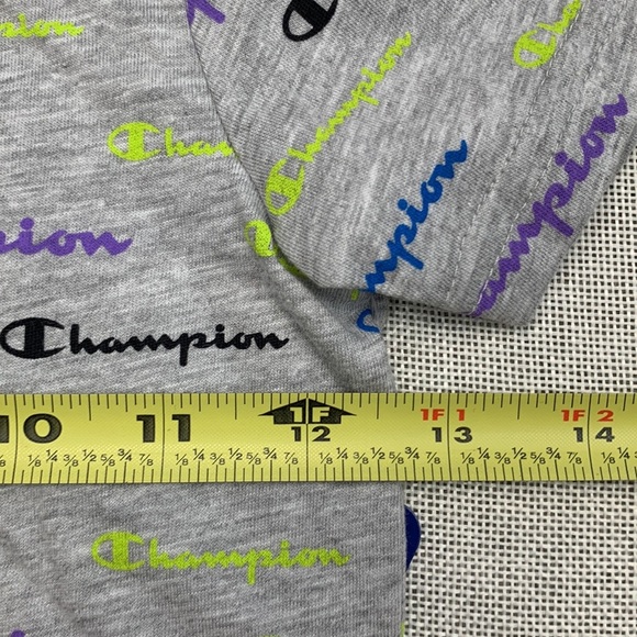 CHAMPION Little Boys All Over Print Multi Color Script T-shirts Size 4 - Picture 4 of 8